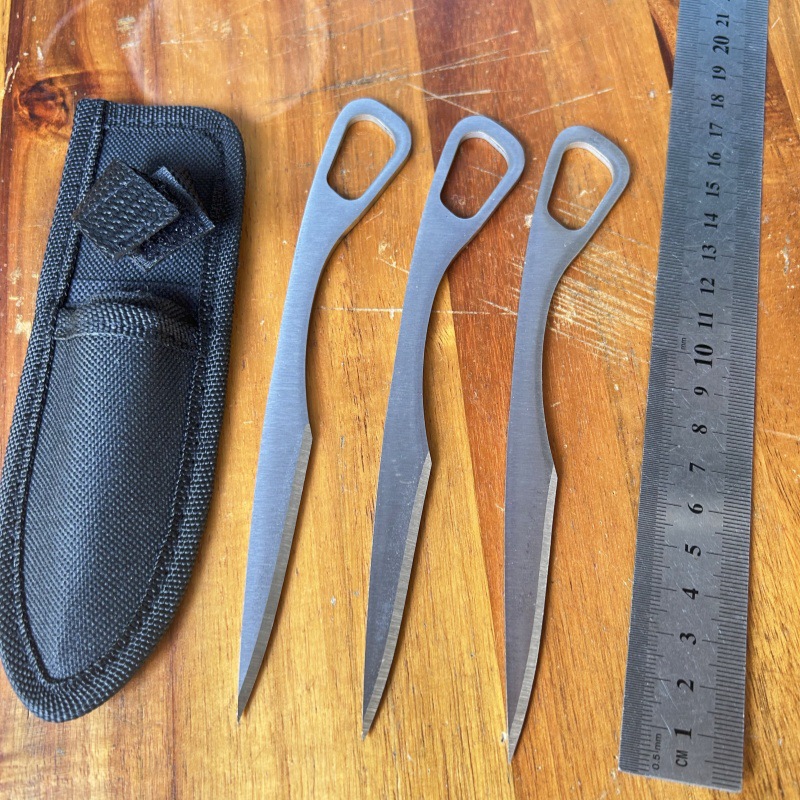 Practice Throwing Knife Set YF126 – 3-Piece, White Practice Throwing Knife Set YF126 – 3-Piece, White