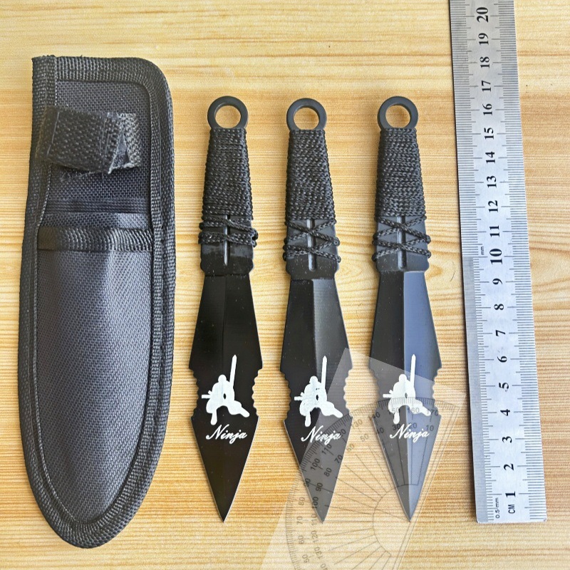 Practice Throwing Knife Set YF069 – 3-Piece, Black Practice Throwing Knife Set YF069 – 3-Piece, Black
